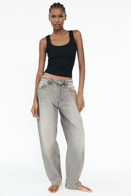 MID-RISE TAILORED BALLOON JEANS - Zara фото 11