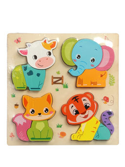 Развивающий 3D пазл «Животные», деревянный