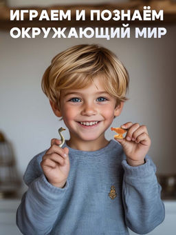 Обучающий набор Моя ферма, по методике Монтессори, 12 фигурок, плакат, 3+ - Iq-zabiaka фото 4