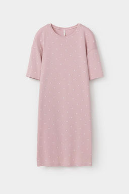 Е 10066/розовый лед,мини сердечки сорочка ночная жен