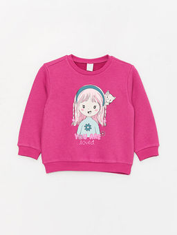 Bisiklet Yaka Uzun Kollu Bask?l? K?z Bebek Sweatshirt 2li - Waikiki фото 2