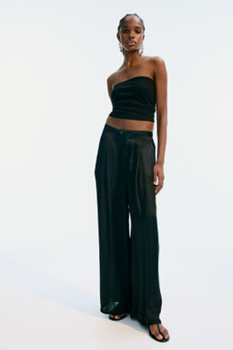 Pantal?n amplio de sat?n - H&m фото 2