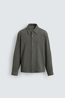 CAMISA RELAXED FIT TEXTURA IRREGULAR / Verde gris - Zara фото 7