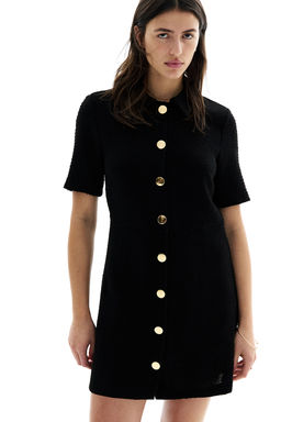 Vestido de boucle con botones