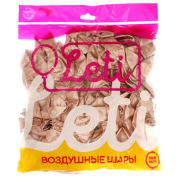 Воздушные шары латексные 9", 100 шт., ХРОМ