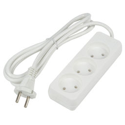 S-CU3-1,5 WHITE Удлинитель серии Ultra, шнур 1,5м., 3 гнезда, 10A, б/з. Белый. TM Uniel