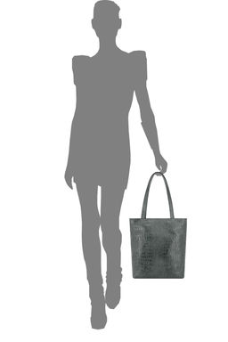 Сумка женская Ц-517.4 серый - Protege фото 4