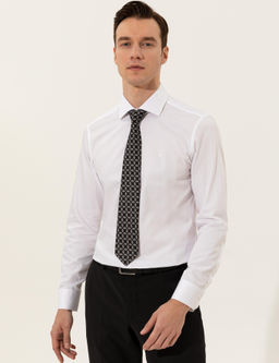 Beyaz Slim Fit Uzun Kollu Basic G_mlek - Cacharel фото 4