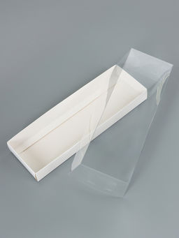 Цена за 2 шт. Коробка для муссовых пирожных, белый, 26×8.5×6 см