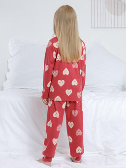 К 1561/спелая вишня,доброе сердце пижама дет