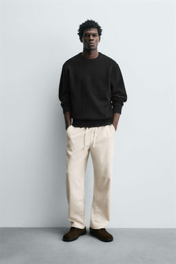 TEXTURED RELAXED FIT TROUSERS