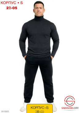 Комплект мужских костюмов включает штаны с начесом и водолазки с начесом - Bruno фото 2