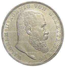 5 марок 1908 года F Германия (Вюртемберг)