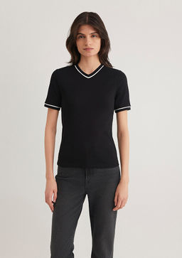 Siyah Tisort - Mavi фото 4