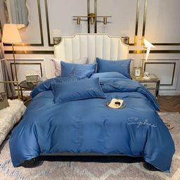 КПБ Mency однотонный с вышивкой MENO001 1.5 спальный