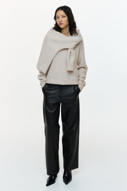 Jersey de un hombro en mezcla de alpaca - H&m фото 4