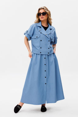 Жакет AmberA 1084 голубой фото 2