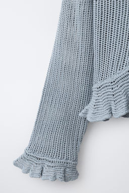 CHAQUETA PUNTO VOLANTE / Azul / Gris - Zara фото 4