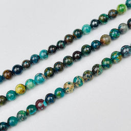 Бусины для украшений из Хризоколлы (64 бусины) 39 см