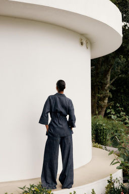 LINEN BLEND SAFARI SHIRT - Zara фото 5