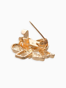 Зажим для кардигана «Ажур. Бабочка», цвет золото