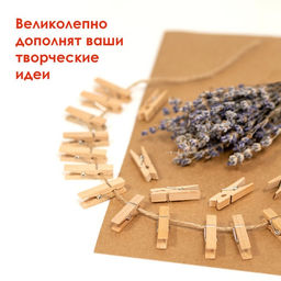 Прищепки декоративные «Классика», набор 20 штук, 3.5 см, дерево