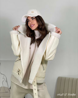 Дубленка Элора (бежевый)* - Nadi bordo фото 4