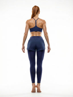 Легинсы RUI GE GE женские с шортами 2 в 1 черные - Mtforce фото 22