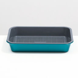 Туалет средний с сеткой 36×26×6.5 см, серый/бирюзовый