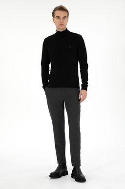 Мужские брюки из плотной ткани антрацитового цвета Неожиданная скидка в корзине