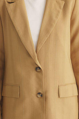 TRENDYOLMILLA Camel Jakarl? Regular Astarl? Dokuma Blazer Ceket TWOSS25BC00021  фото 4