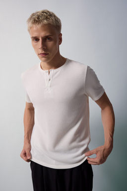 Sl_m F_t Waffle Henley Yaka Ti__rt