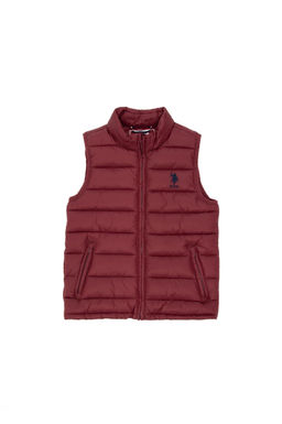 Бордовый жилет для мальчика