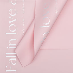 Цена за 20 шт. Пленка для цветов матовая, «Любовь», 58×58 см, розовый