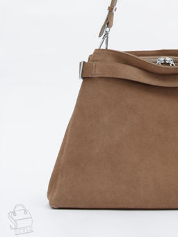 Сумка женская кожаная 6149Q sand Polina&Eiterou