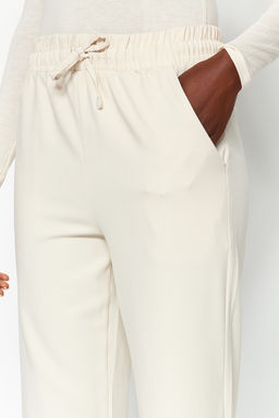 Tas Straight/Duz Kesim Beli Lastikli Dokuma Pantolon TWOAW24PL00305 - Trendyolmilla фото 5