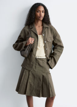 Falda midi plisada de algod?n - H&m фото 8