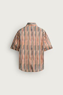 CAMISA RAYAS ALGOD?N - VISCOSA / Salm?n - Zara фото 8