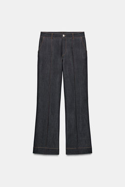 CONTRAST TOPSTITCH SEAM TROUSERS - Zara фото 6