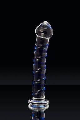 Нереалистичный фаллоимитатор Sexus Glass, стекло, прозрачный, 17 см
