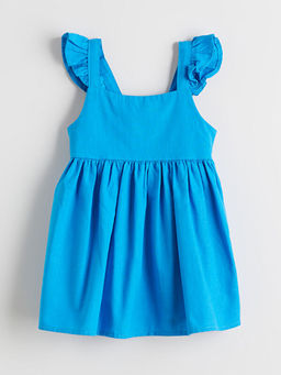 Kare Yaka F?rf?rl? K?z ?ocuk Elbise