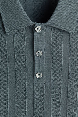 Polo en punto texturizado Regular Fit - H&m фото 3
