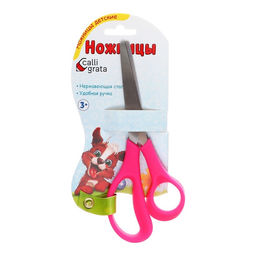 Ножницы канцелярские 14 см Calligrata, пластиковая ручка, микс  фото 2