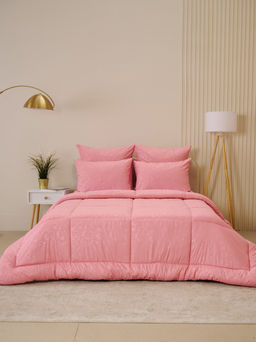 Одеяло всесезонное Микрофибра Узор - Розовое 220x240