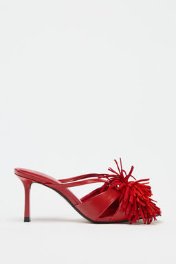 FRINGED HIGH-HEEL SANDALS - Zara фото 3