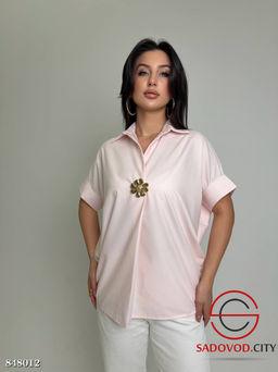 Блузка женская с брошкой - Bruno фото 2