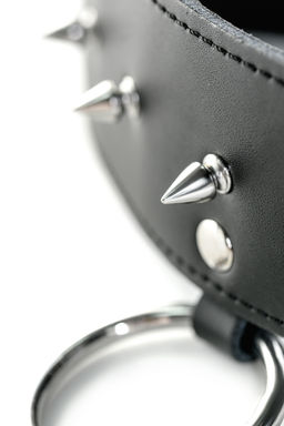 Ошейник TOYFA Theatre кожаный с шипами, черный  фото 5