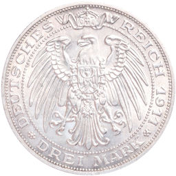 3 марки 1911 года А Германия (Пруссия) Бреславский университет