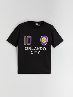 Bisiklet Yaka Orlando City Bask?l? Erkek ?ocuk Ti??rt