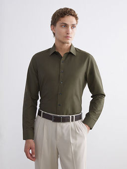 Slim Fit Uzun Kollu Poplin Erkek G?mlek